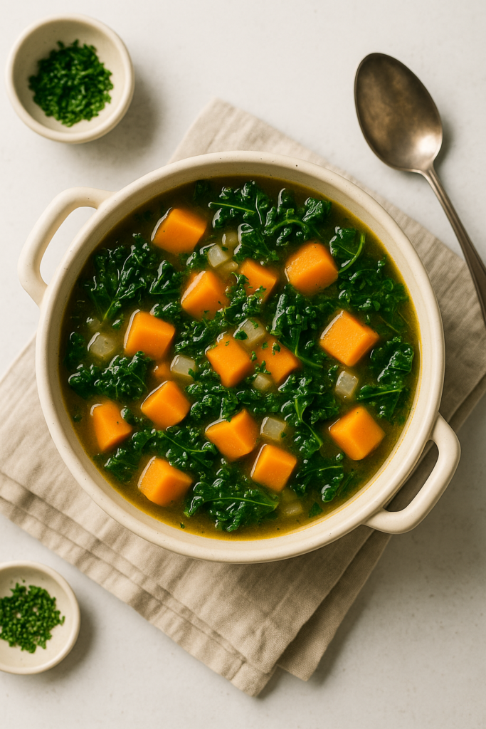 A healthy bowl of soup for an anti-inflammatory diet meal plan