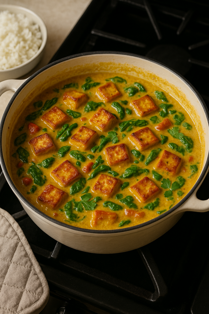 bowl of coconut curry tofu