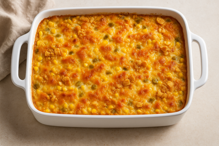 Southwest Casserole – Cheesy Corn and Green Chile with 5 Ingredients